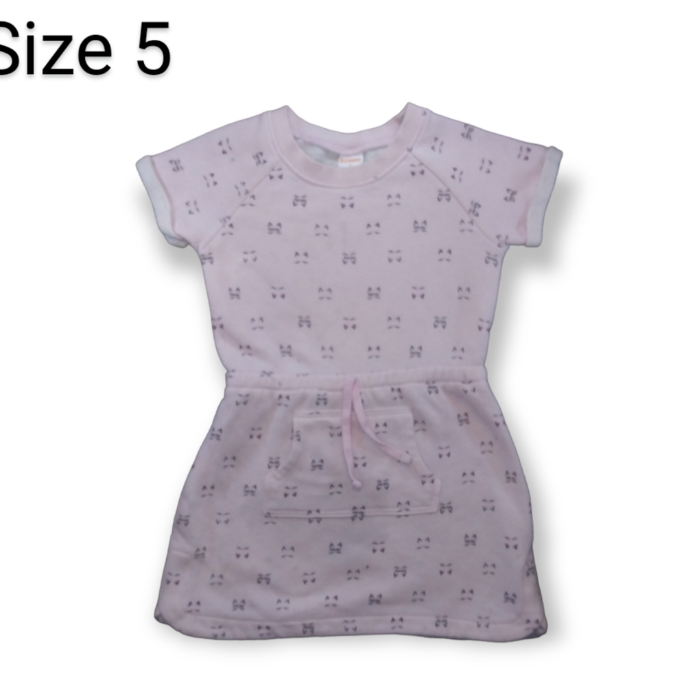 Light pink kitty face print dress